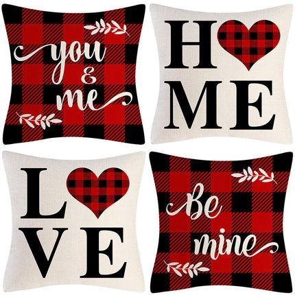 Heart Cushion Covers Love Square Throw Pillows Valentines Day Pillow Cover Valentines Day Decor for Home