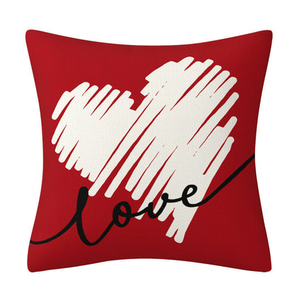 Valentines Day Pillow Covers Letter Heart Valentine's Throw Pillows Decorative Cushion Cases for Home