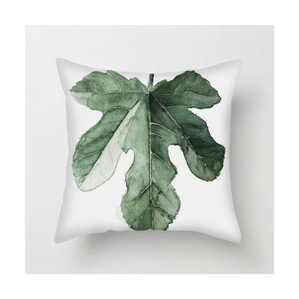 Green Tropical Leaves Throw Pillow Covers Decorative Pillowcase with Hidden Zipper for Sofa Couch Car Decor