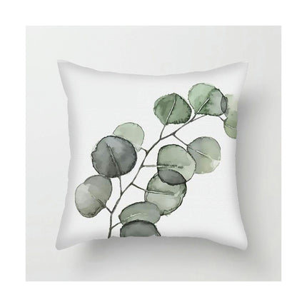 Green Tropical Leaves Throw Pillow Covers Decorative Pillowcase with Hidden Zipper for Sofa Couch Car Decor