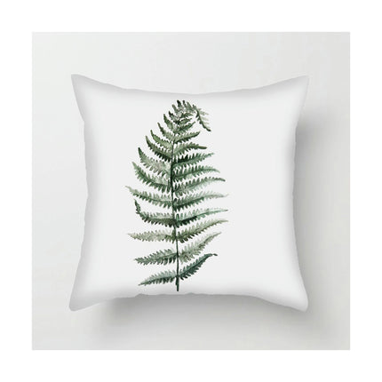 Green Tropical Leaves Throw Pillow Covers Decorative Pillowcase with Hidden Zipper for Sofa Couch Car Decor