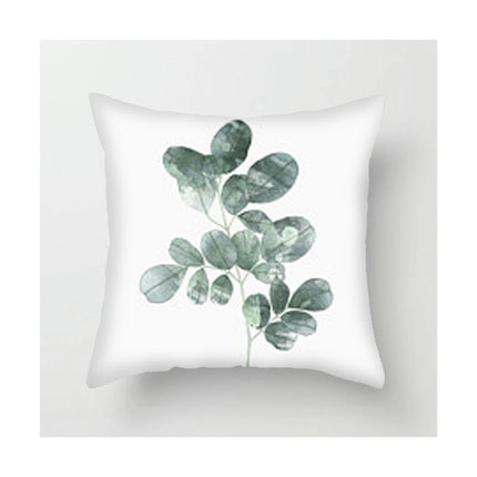 Green Tropical Leaves Throw Pillow Covers Decorative Pillowcase with Hidden Zipper for Sofa Couch Car Decor