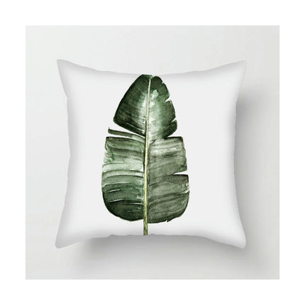 Green Tropical Leaves Throw Pillow Covers Decorative Pillowcase with Hidden Zipper for Sofa Couch Car Decor