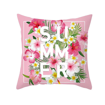 Outdoor Flower Throw Pillow Covers Waterproof Pillow Case Decorative Summer Cushion Case for Bed