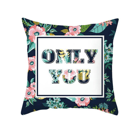 Outdoor Flower Throw Pillow Covers Waterproof Pillow Case Decorative Summer Cushion Case for Bed