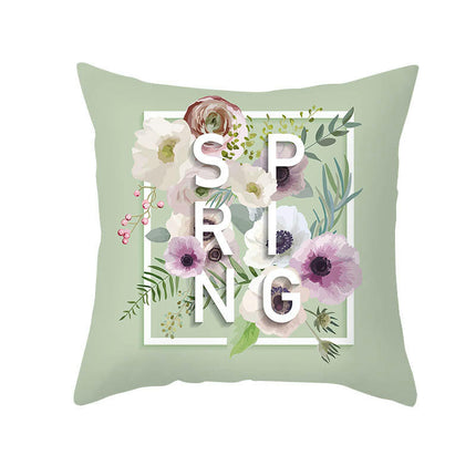 Outdoor Flower Throw Pillow Covers Waterproof Pillow Case Decorative Summer Cushion Case for Bed