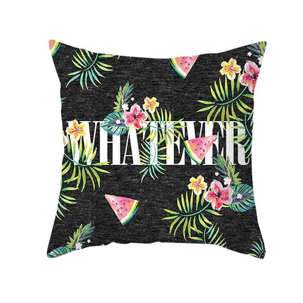 Outdoor Flower Throw Pillow Covers Waterproof Pillow Case Decorative Summer Cushion Case for Bed