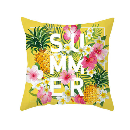 Outdoor Flower Throw Pillow Covers Waterproof Pillow Case Decorative Summer Cushion Case for Bed