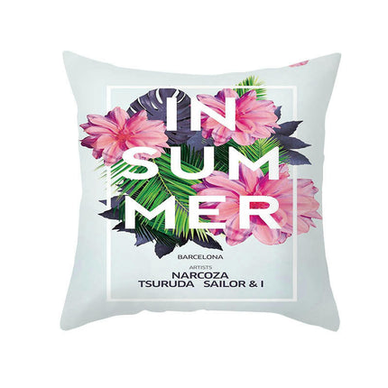 Outdoor Flower Throw Pillow Covers Waterproof Pillow Case Decorative Summer Cushion Case for Bed