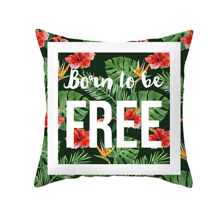 Outdoor Flower Throw Pillow Covers Waterproof Pillow Case Decorative Summer Cushion Case for Bed