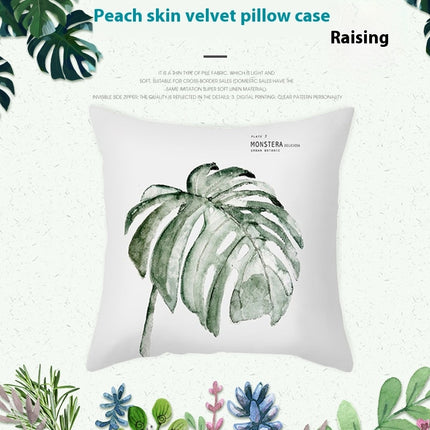 Green Outdoor Cushion Covers Waterproof Throw Pillow Covers Summer Leaves Pillows Cover Decorative for Home