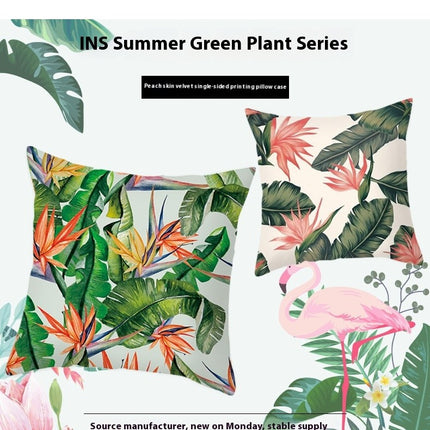 Green Plants Cushion Covers Waterproof Throw Pillow Covers Summer Pillows Cover Decorative for Home