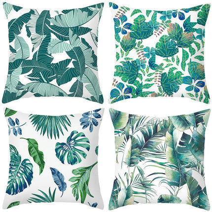 Green Plants Cushion Covers Waterproof Throw Pillow Covers Summer Pillows Cover Decorative for Home