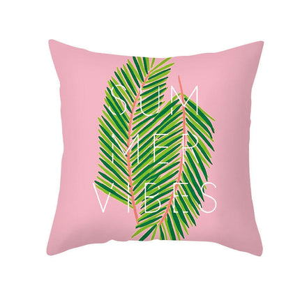 Green Plants Decorative Throw Pillow Covers Summer Square Pillow Cases Outdoor Sofa Home Decor Cushion Covers