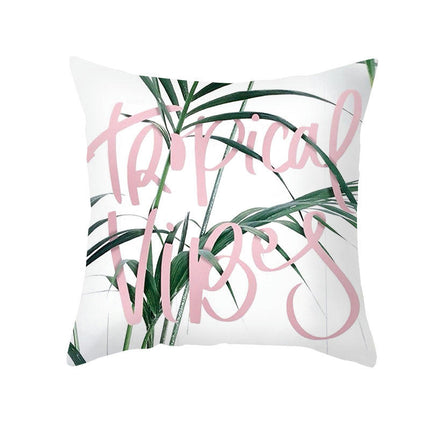 Green Plants Decorative Throw Pillow Covers Summer Square Pillow Cases Outdoor Sofa Home Decor Cushion Covers