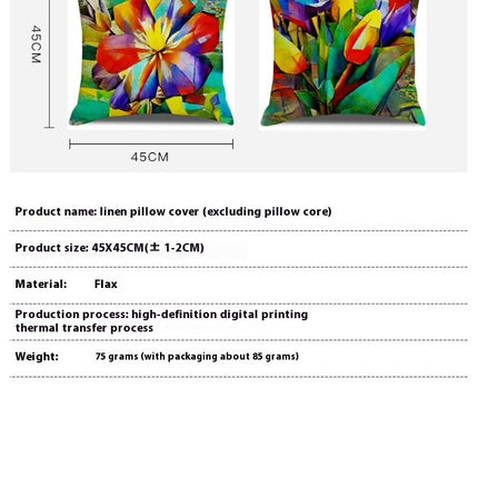 Decorative Throw Pillow Covers Abstract flowers Square Pillow Cases Outdoor Sofa Home Decor Cushion Covers