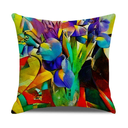 Decorative Throw Pillow Covers Abstract flowers Square Pillow Cases Outdoor Sofa Home Decor Cushion Covers