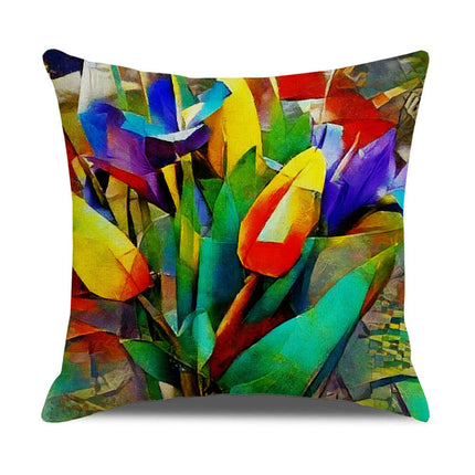 Decorative Throw Pillow Covers Abstract flowers Square Pillow Cases Outdoor Sofa Home Decor Cushion Covers