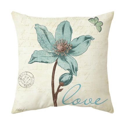 Throw Pillow Covers Simple flowers Square Pillow Cases Outdoor Sofa Home Decor Cushion Covers