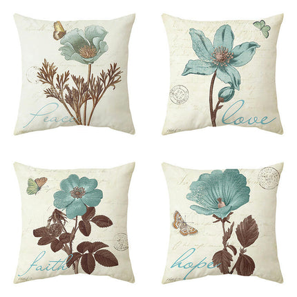 Throw Pillow Covers Simple flowers Square Pillow Cases Outdoor Sofa Home Decor Cushion Covers