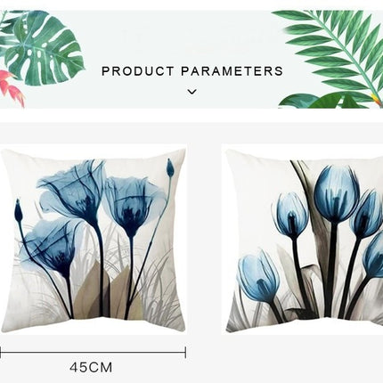 Floral Throw Pillow Covers Spring Summer Farmhouse Pillowcase Cushion Cases for Sofa Bed Home Car Decor