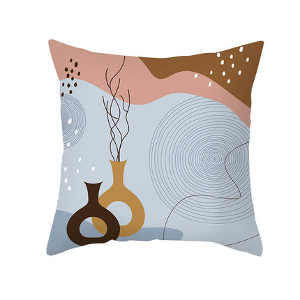 Modern Home Decorative Throw Pillow Cover Abstract Flowers Plants Pillow Cushion Covers for Sofa Bed