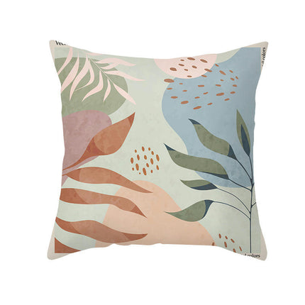 Modern Home Decorative Throw Pillow Cover Abstract Flowers Plants Pillow Cushion Covers for Sofa Bed