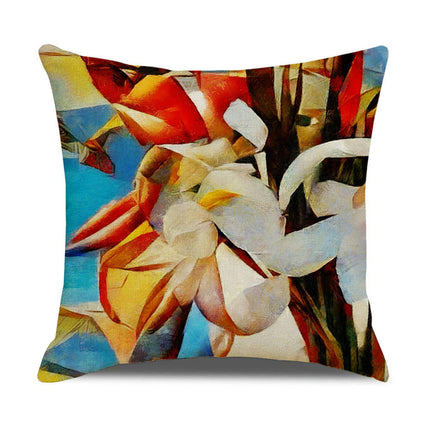 Throw Pillow Covers,Abstract Decorative Pillow Covers Floral Couch Sofa Bed Invisible Zipper Pillow Covers