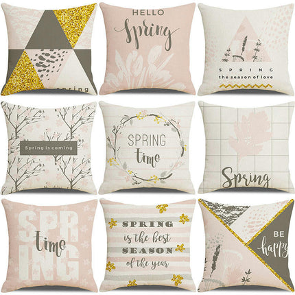 Throw Pillow Covers,Modern Decorative Spring Pillow Cases for Sofa Couch Bedroom Cushion Case