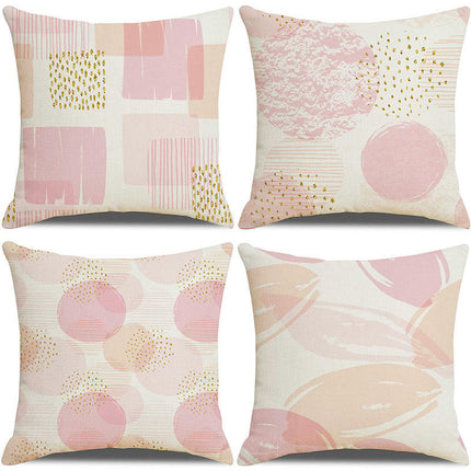 Pink Pillowcase Abstract Throw Pillow Covers Modern Decorative Pillow Covers for Couch Sofa Bed