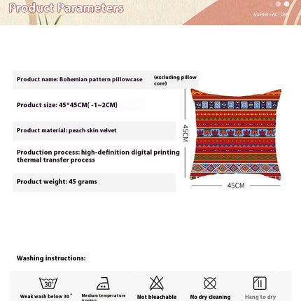 Outdoor Cushion Cover Throw Pillow Covers Ethnic Decorative Pillow Covers for Sofa Bed Home