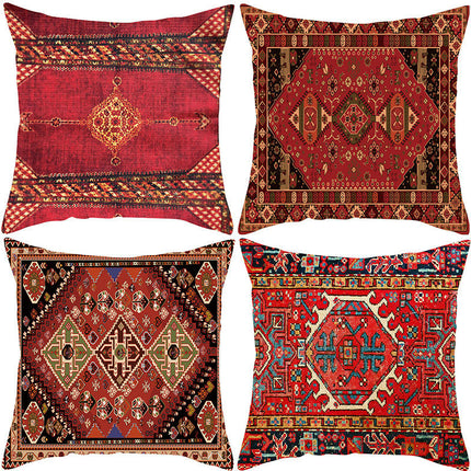 Outdoor Throw Pillow Covers Boho Cushion Cases Square Ethnic Style Pillowcase for Home Decor