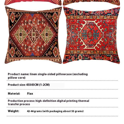 Outdoor Throw Pillow Covers Boho Cushion Cases Square Ethnic Style Pillowcase for Home Decor