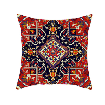 Outdoor Throw Pillow Covers Boho Cushion Cases Square Ethnic Style Pillowcase for Home Decor-A