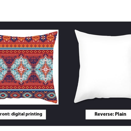 Outdoor Throw Pillow Covers Boho Cushion Cases Square Ethnic Style Pillowcase for Home Decor-A