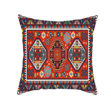 Outdoor Throw Pillow Covers Boho Cushion Cases Square Ethnic Style Pillowcase for Home Decor-A