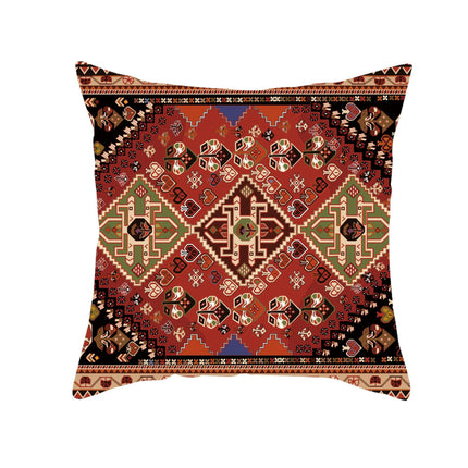 Outdoor Throw Pillow Covers Boho Cushion Cases Square Ethnic Style Pillowcase for Home Decor-A