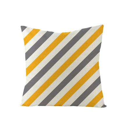 Geometric Pillow Covers Throw Pillowcase-Yellow Decorative Pillow Cover Soft Cushion Case for Home Decor