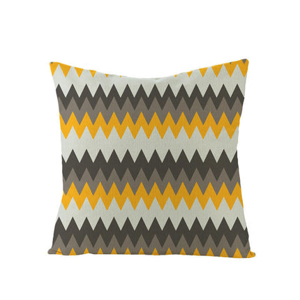 Geometric Pillow Covers Throw Pillowcase-Yellow Decorative Pillow Cover Soft Cushion Case for Home Decor