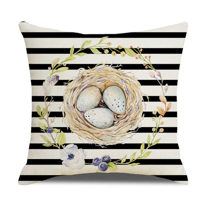 Easter Throw Pillow Covers Soft Easter Eggs Cushion Case Farmhouse Pillowcase Decor for Sofa