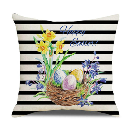 Easter Throw Pillow Covers Soft Easter Eggs Cushion Case Farmhouse Pillowcase Decor for Sofa