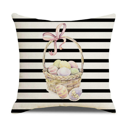 Easter Throw Pillow Covers Soft Easter Eggs Cushion Case Farmhouse Pillowcase Decor for Sofa