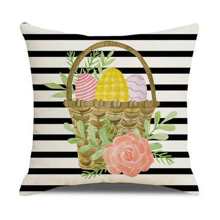 Easter Throw Pillow Covers Soft Easter Eggs Cushion Case Farmhouse Pillowcase Decor for Sofa