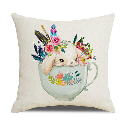 Throw Pillow Covers Soft Cushion Covers Spring Flower Style  Decorative Pillow Cases for Sofa Home Decor