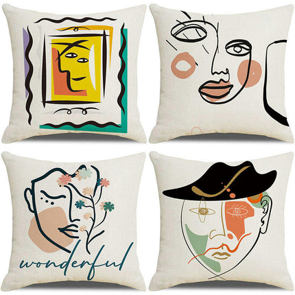 Pillow Covers Square Pillow Cushion Cases Abstract Art Throw Pillow Covers for Sofa Couch Car