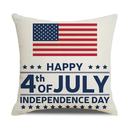 Throw Pillow Covers Day USA Patriotic Independence Decorative Pillow Cases Home Decor Square Pillowcases