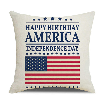 Throw Pillow Covers Day USA Patriotic Independence Decorative Pillow Cases Home Decor Square Pillowcases