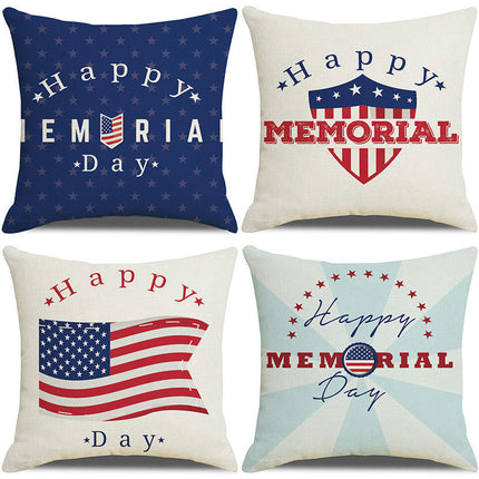 Pillow Covers America Flag Throw Pillow Covers Independence Memorial Day Pillow Cover for Home Decor