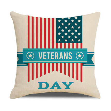 Throw Pillow Covers Day USA Patriotic Independence Decorative Pillow Cases Home Decor Square Pillowcases-A