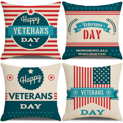 Throw Pillow Covers Day USA Patriotic Independence Decorative Pillow Cases Home Decor Square Pillowcases-A